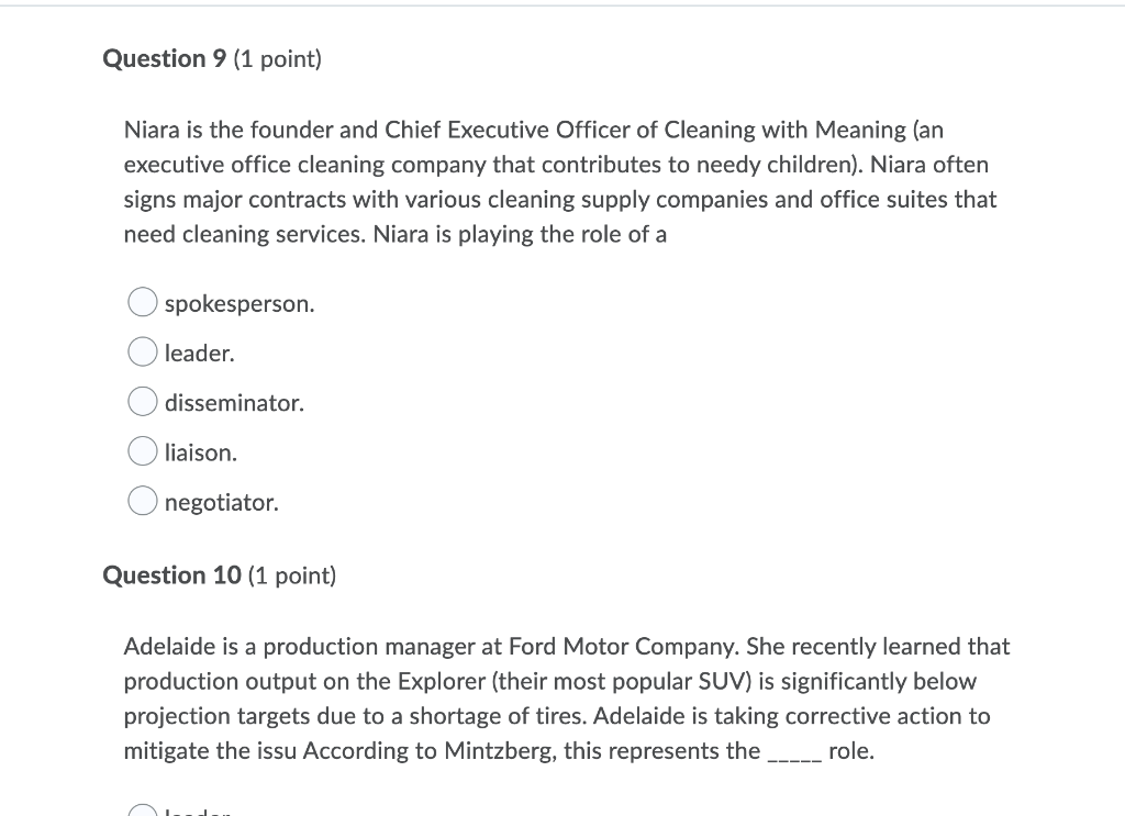 Question 1 (1 point) As a manager at Hewlett