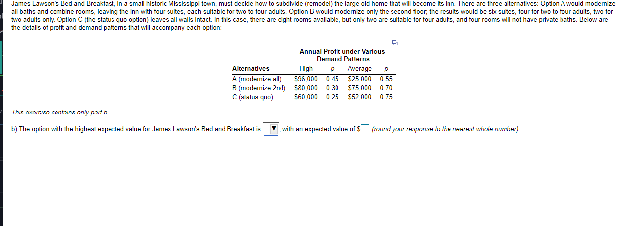 James Lawson's Bed and Breakfast in a small
