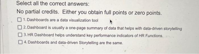 Select all the correct answers: No partial