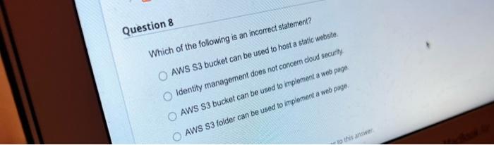 A Moving to the next question prevel Question 7