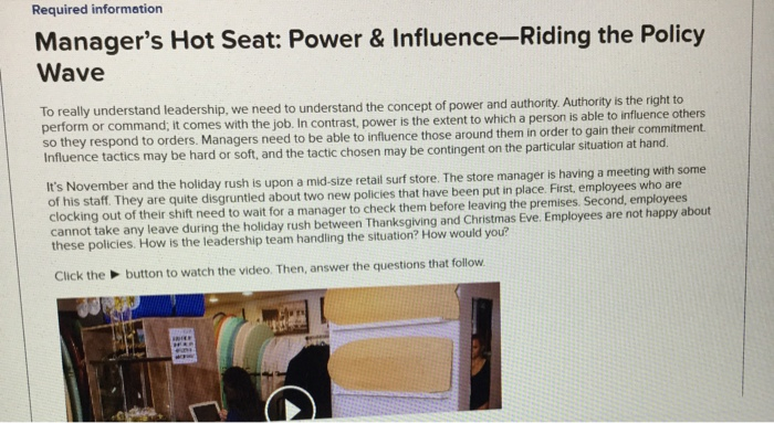 Apply: Power & Influence Riding the Policy Wave