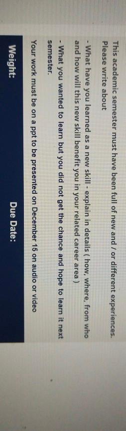 it's a professional development assignment please