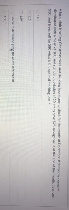 A local club is selling Christmas trees and