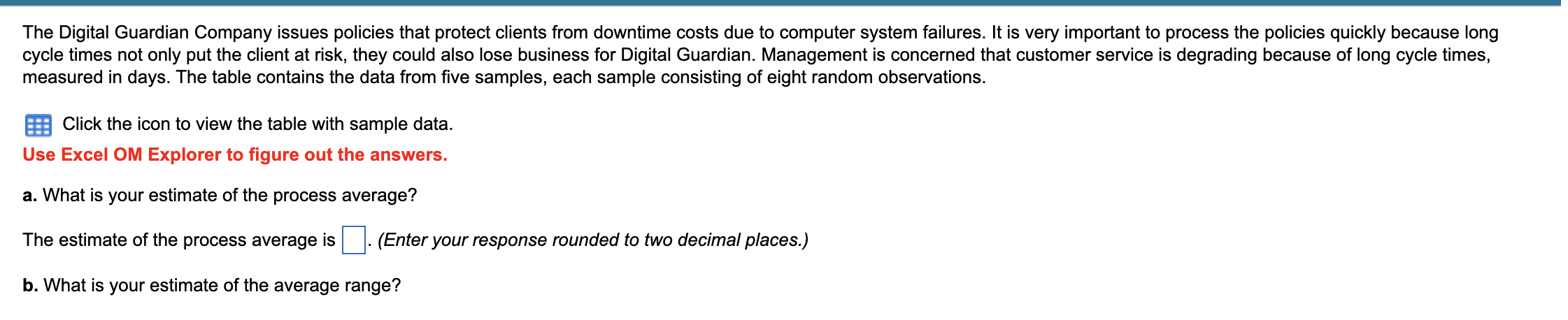 Sample 1 1 7 Observation (days) 4 5 10 10 18 13