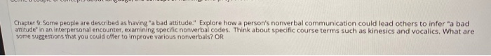I need two paragraphs Chapter 9: Some people are