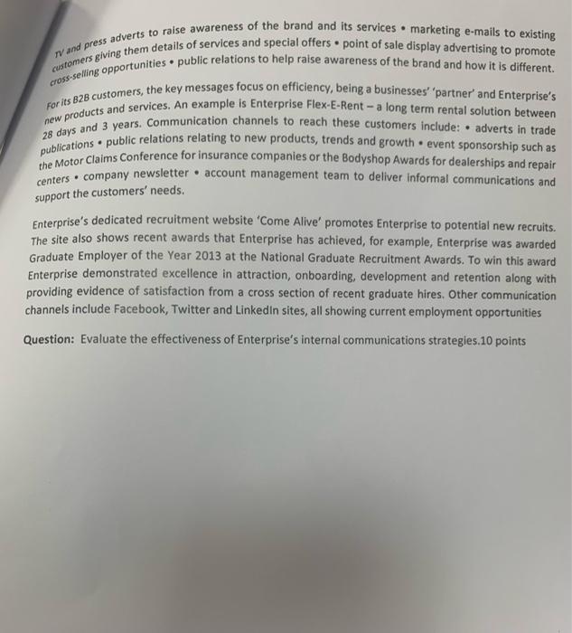 Enterprise has recently developed a new intranet