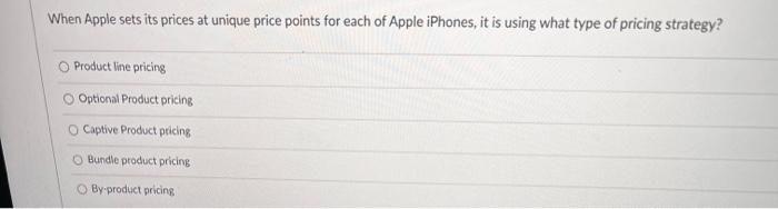 When Apple sets its prices at unique price points