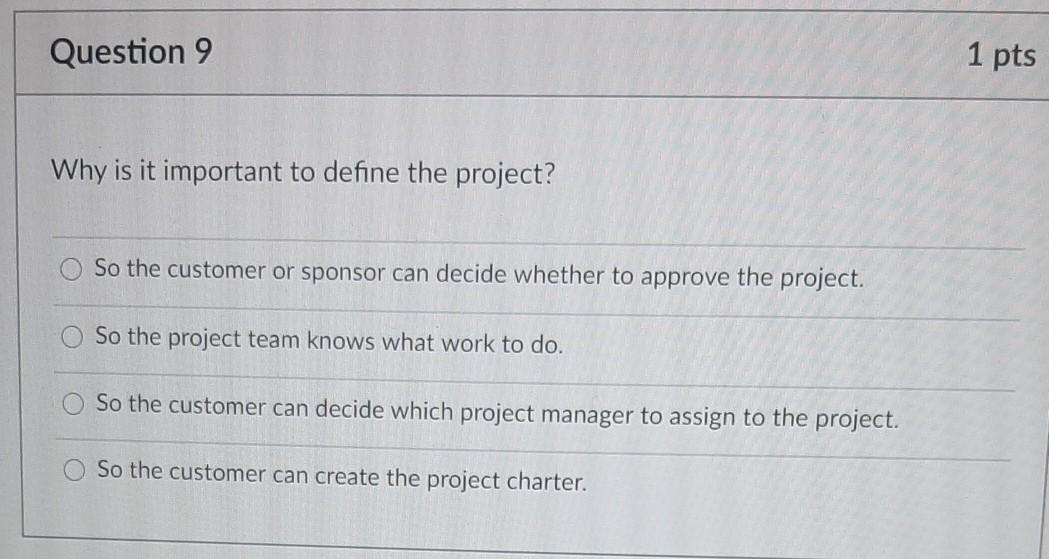 Question 1 1 pts What are the components that