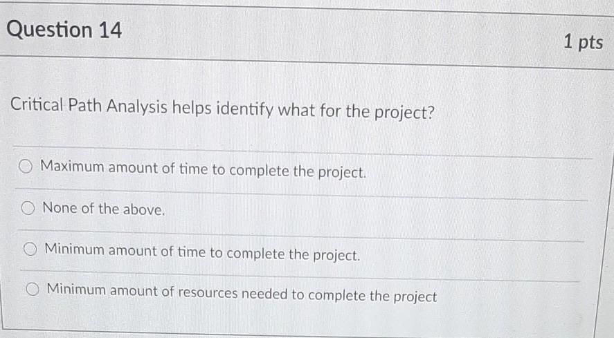 Question 1 1 pts What are the components that