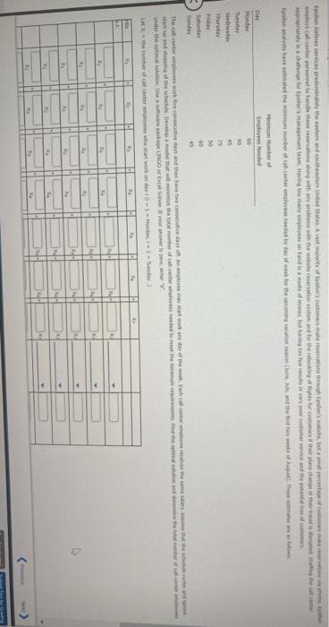 Problem 4-09 (Algorithmic) Epsilon Airlines