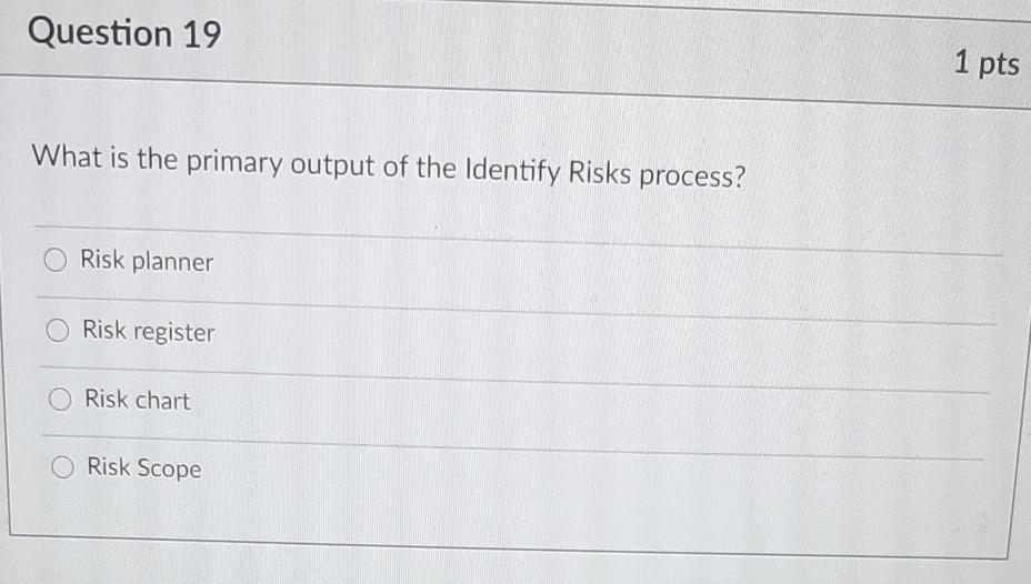 Question 1 1 pts What are the components that