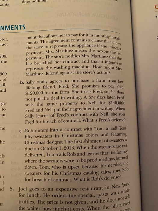 Answer question 4a-c swea oys Chris equipment.