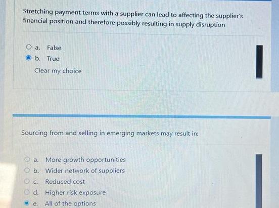 The customer's behavior impacts the supplier's