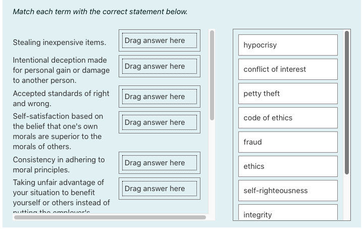 Match each term with the correct statement below.