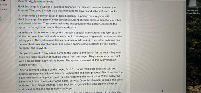ir saved dout of D in Case Study System Analysis