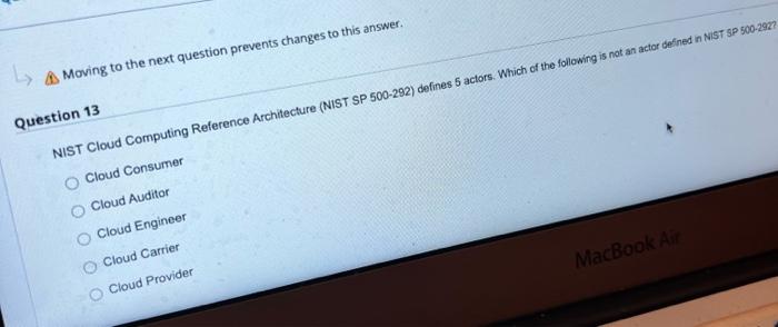 Moving to the next question prevents changes to