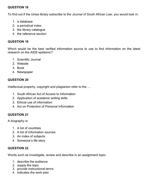 Multiple choice QUESTION 1 The twenty-first