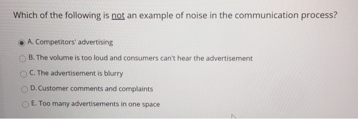 Which of the following is not an example of noise