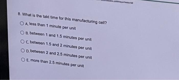help asap TABLE 8.5 OPERATIONS DATA FOR ORMONDE,