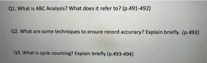 Q1. What is ABC Analysis? What does it refer to?