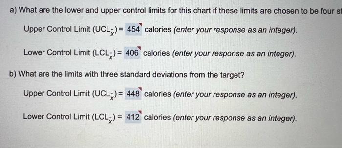 a) What are the lower and upper control limits