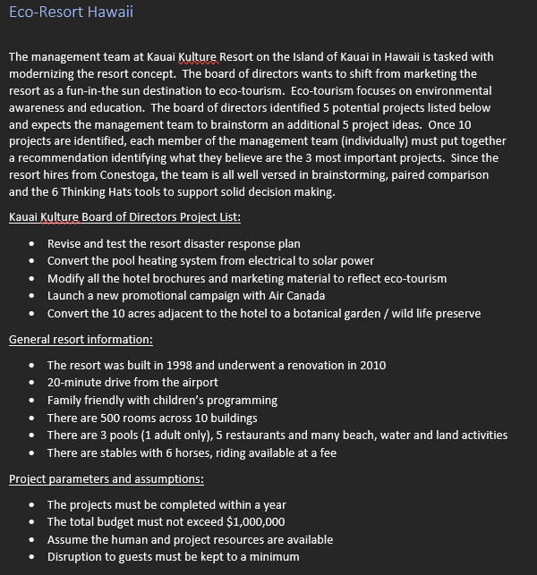 About the Assignment: It is often challenging to