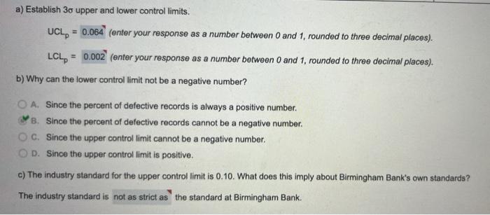 a) Establish 30 upper and lower control limits.
