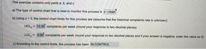 This exercise contains only parts a, b, and c. a)