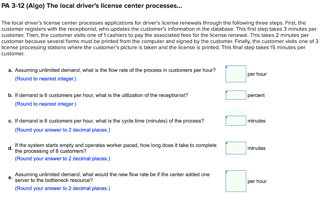 PA 3-12 (Algo) The local driver's license center