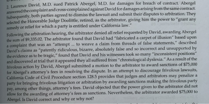 ALTERNATIVE DISPUTE RESOLUTION of genetically