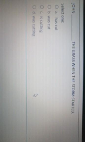 JOHN THE GRASS WHEN THE STORM STARTED. Select