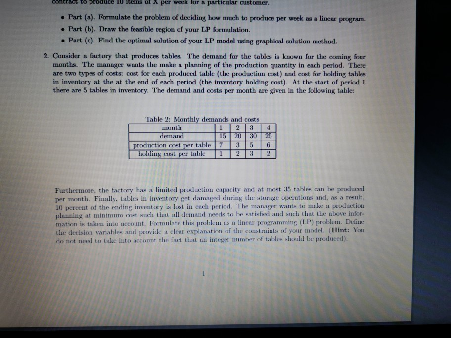 (I just need Question 2)Please show the steps