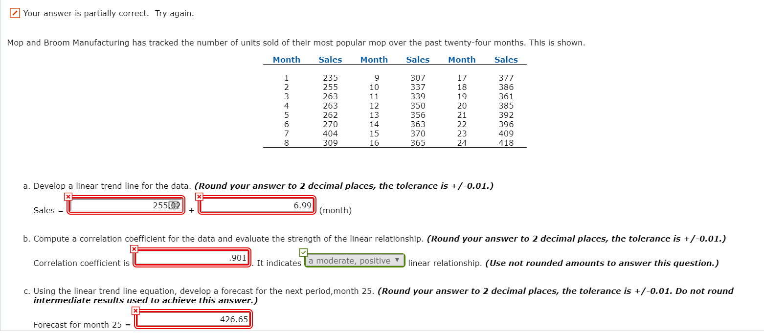 Your answer is partially correct. Try again. Mop