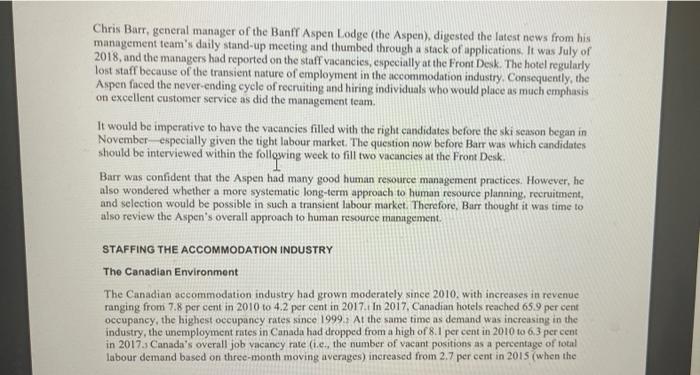 ans in 300-400 words ASAP Chris Barr, general