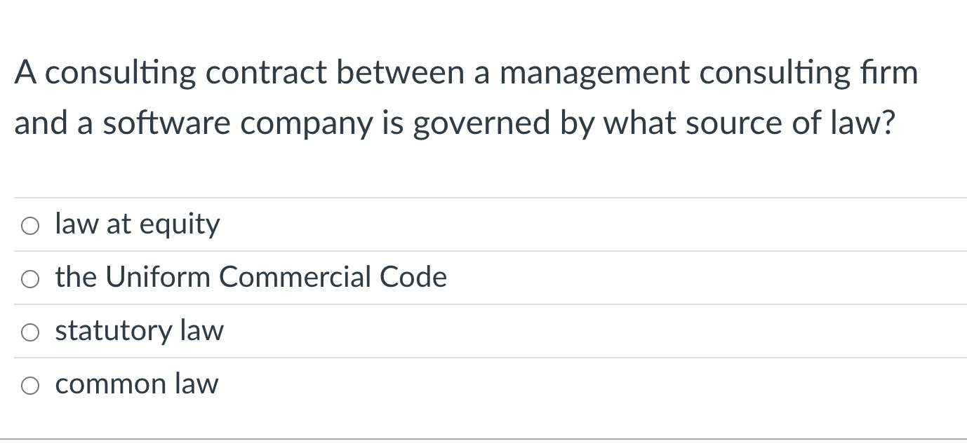 A consulting contract between a management