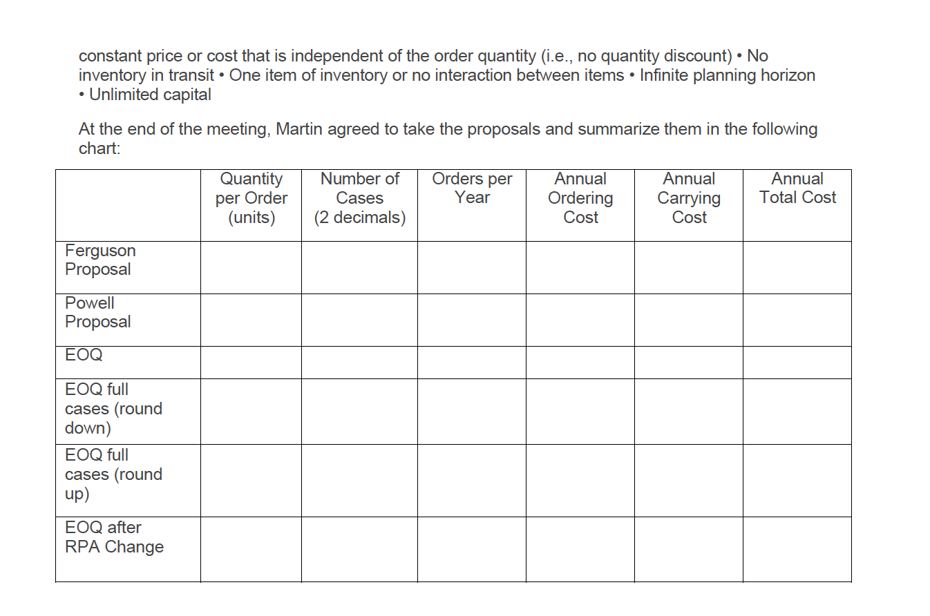 Questions: 1)What is the total cost difference