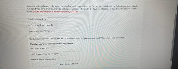 need help please Acomponential smoothing with