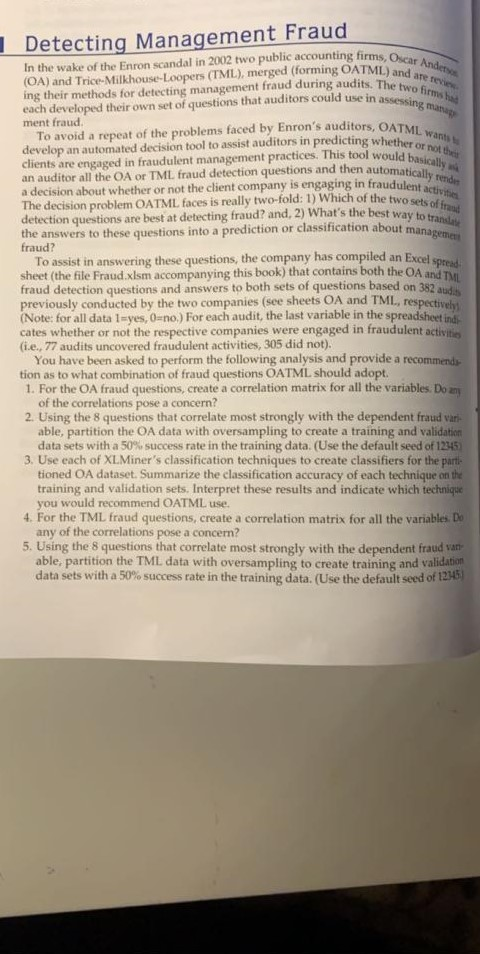 Detecting Management Fraud or not the In the wake