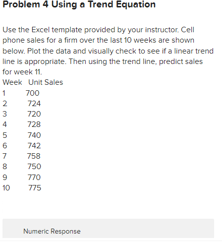 Use the Excel template provided by your