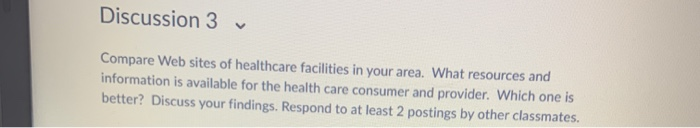 Any area, it doesn't matter Discussion 3 Compare