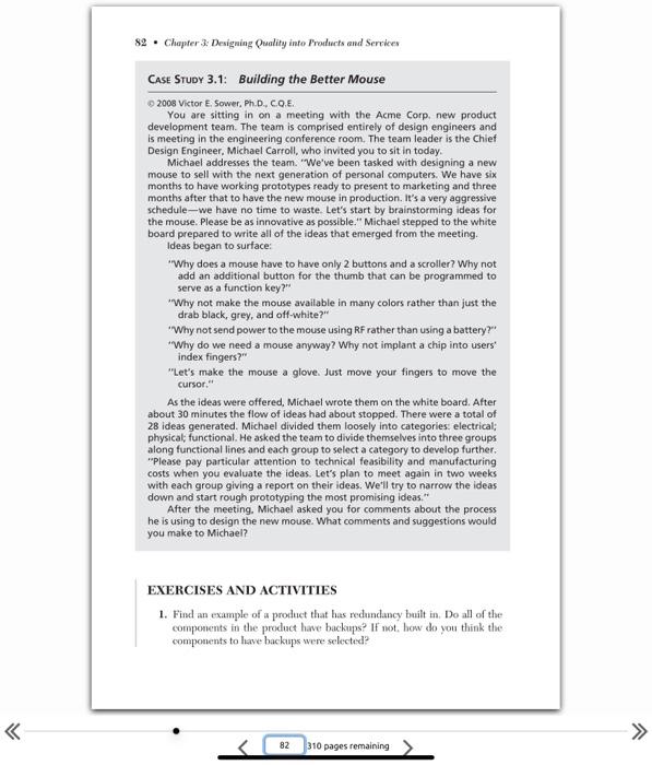 answer the qustion below CASE STUDY 3.1: Building