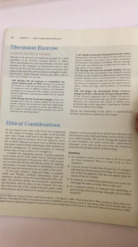 32 CHAPTER 1 What is Organizational Behavior