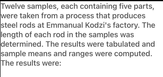 for the given data, x bar = 10.9008 Based on the