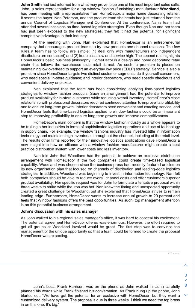 Discuss existing supply chain relationships and