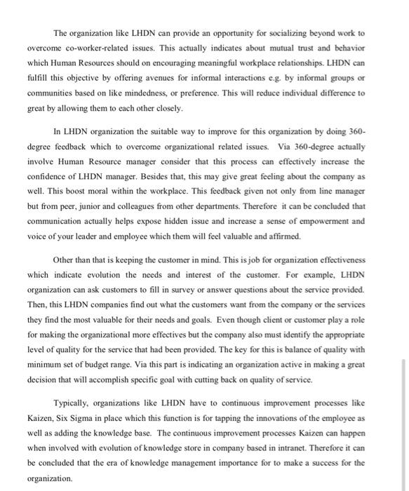 SUBJECT : knowledge mamagement. Refer to the case