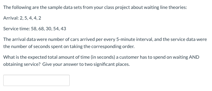 The following are the sample data sets from your