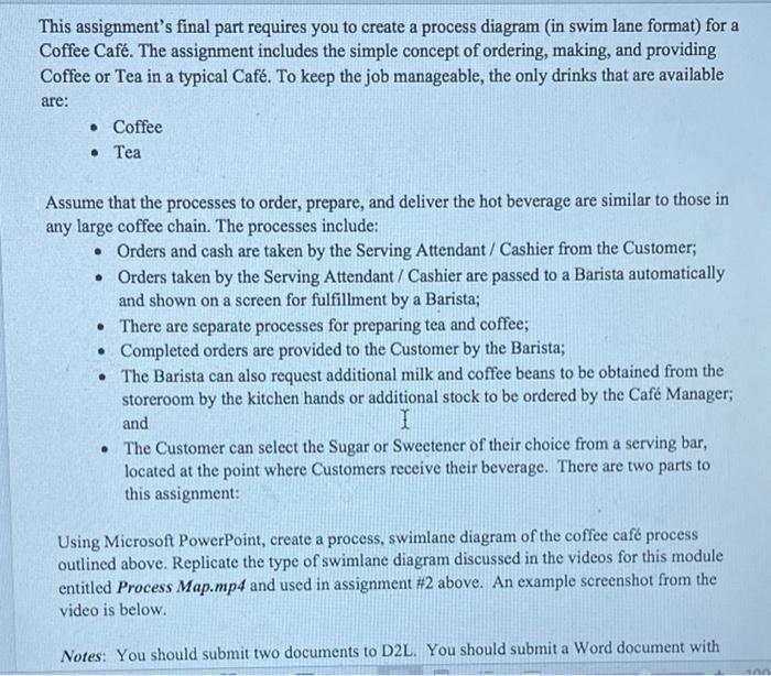 This assignment's final part requires you to