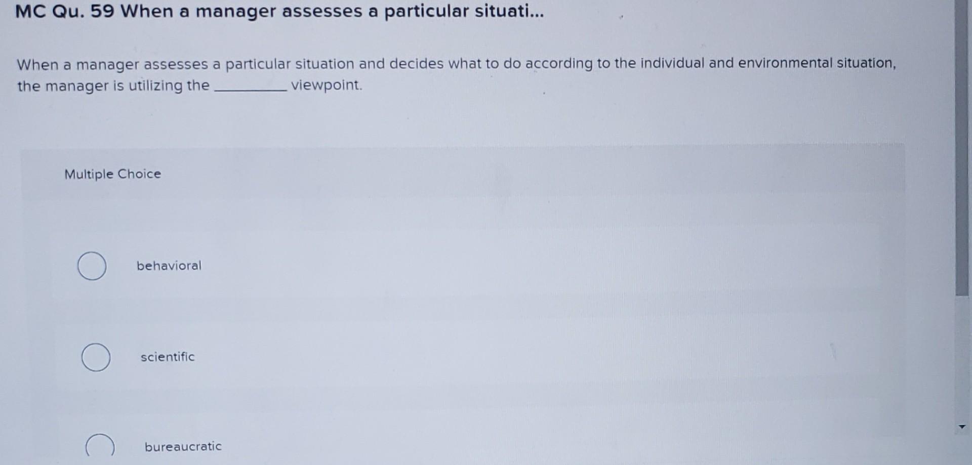 TF Qu. 09 A local grocer routinely develops and