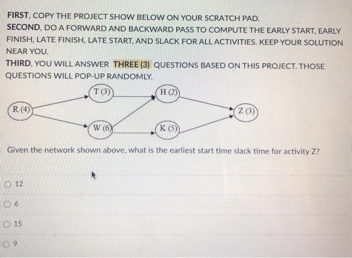 FIRST, COPY THE PROJECT SHOW BELOW ON YOUR