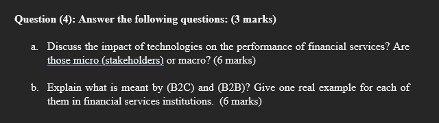 Question (4): Answer the following questions: (3